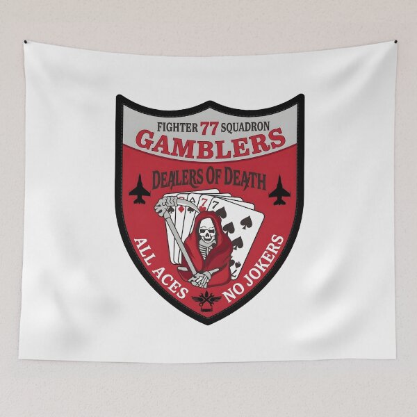 Item preview, USAF 77th Fighter Squadron Gamblers Shield Patch designed and sold by CharlieDesings.