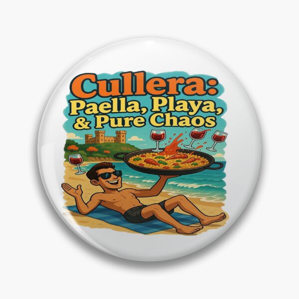Item preview, Cullera: Paella, Playa & Pure Chaos | Funny Spain Beach Vacation T-Shirt Design | Spanish Food & Travel Graphic for T-Shirts, Stickers, Hoodies, Mugs & Print-on-Demand designed and sold by Sushikidsntoddlers.