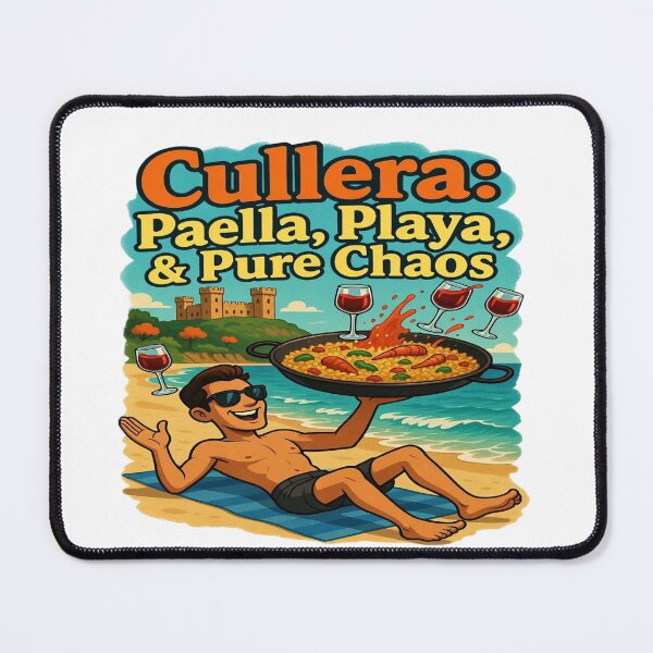 Item preview, Cullera: Paella, Playa & Pure Chaos | Funny Spain Beach Vacation T-Shirt Design | Spanish Food & Travel Graphic for T-Shirts, Stickers, Hoodies, Mugs & Print-on-Demand designed and sold by Sushikidsntoddlers.