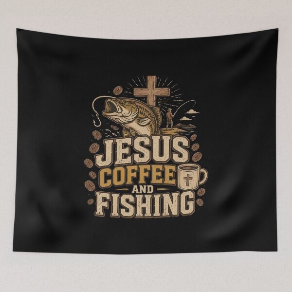 Item preview, Jesus Coffee and Fishing Christian Fisher designed and sold by OlakunleOloroz.