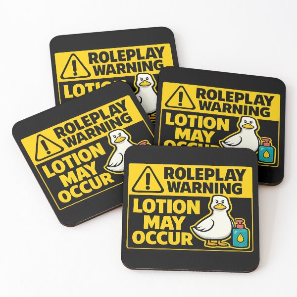 Item preview, Roleplay Warning Lotion May Occur Funny RPG Duck Design designed and sold by TeeTimeTreasure.