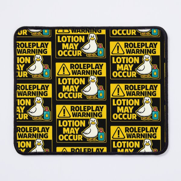 Item preview, Roleplay Warning Lotion May Occur Funny RPG Duck Design designed and sold by TeeTimeTreasure.