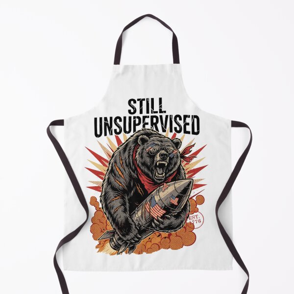 Item preview, Still Unsupervised Roaring Grizzly Bear Missile Patriotic Tee v3 designed and sold by DarylWelsh2024.