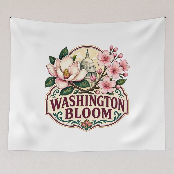 Item preview, Washington Bloom – Magnolia, Cherry Blossoms & Capitol designed and sold by Fenay Designs.
