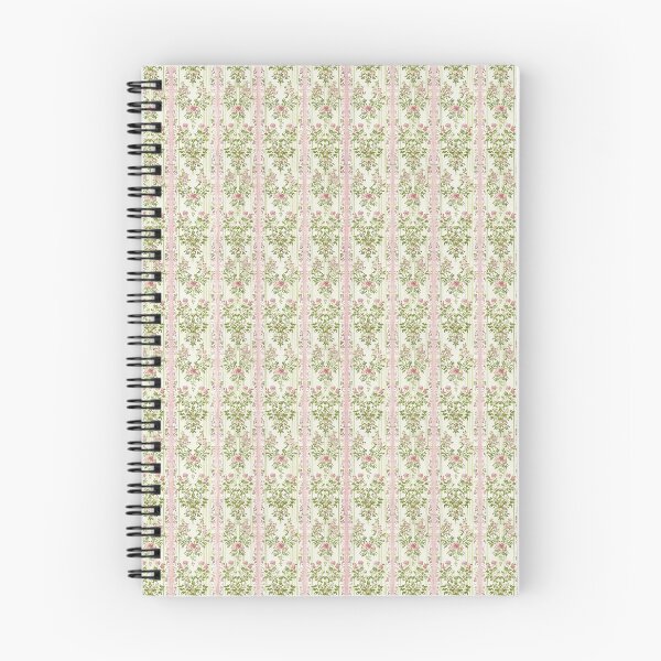 Item preview, Shabby Chic Pink and Green Striped Floral Pattern designed and sold by LouieVanille.