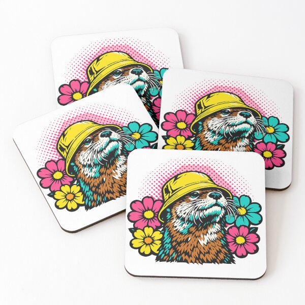 Item preview, Pop Art Otter Bucket Hat Retro Floral Comic Animal designed and sold by afr-saad.