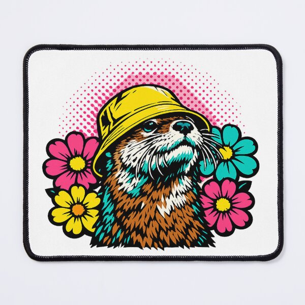 Item preview, Pop Art Otter Bucket Hat Retro Floral Comic Animal designed and sold by afr-saad.