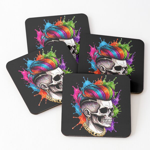 Item preview, Colorful Funky Barber Skull Graffiti Paint Splatter Design designed and sold by Barber MD Culture.