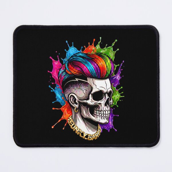 Item preview, Colorful Funky Barber Skull Graffiti Paint Splatter Design designed and sold by Barber MD Culture.