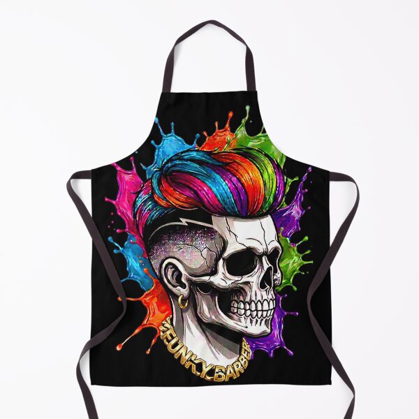 Item preview, Colorful Funky Barber Skull Graffiti Paint Splatter Design designed and sold by Barber MD Culture.