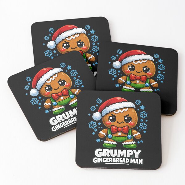 Item preview, Grumpy Gingerbread Man Matching Christmas T-Shirt | Funny Holiday Family Graphic Gift designed and sold by Trendably.
