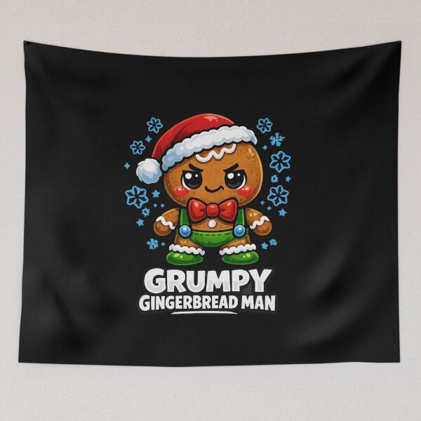 Item preview, Grumpy Gingerbread Man Matching Christmas T-Shirt | Funny Holiday Family Graphic Gift designed and sold by Trendably.