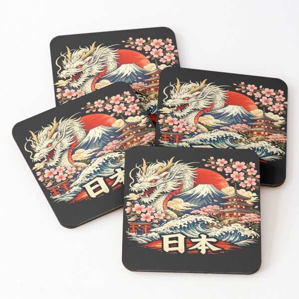 Item preview, Japanese Dragon Mount Fuji Sakura Ukiyo-e Vintage Japanese Art designed and sold by Meterka.