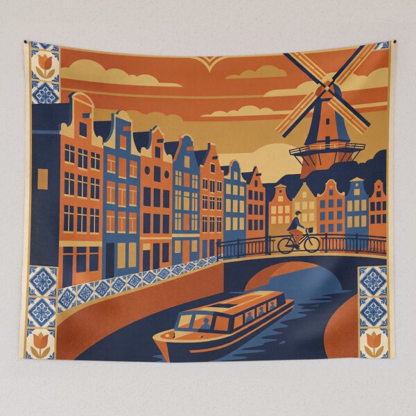 Item preview, Amsterdam Canals Tulip Season designed and sold by taylorhogward.