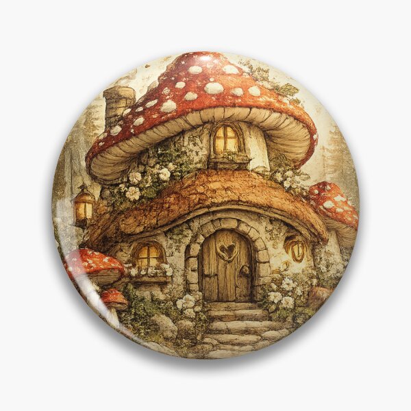 Item preview, Mushroom House | Whimsical Cottagecore Typography Design designed and sold by VasiArtLab.