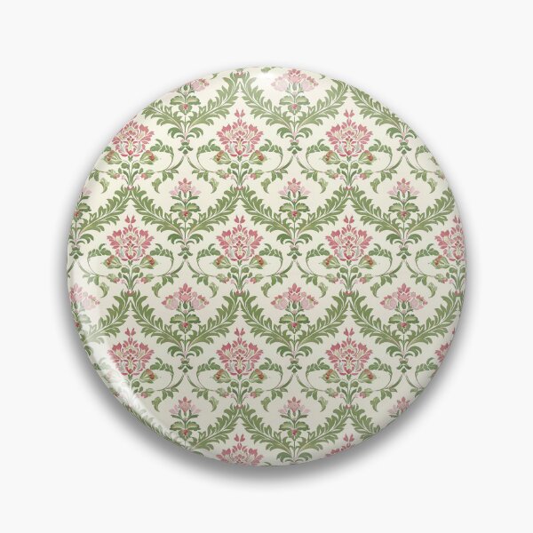 Item preview, Vintage Cottage Pink and Green Damask Floral Pattern designed and sold by LouieVanille.