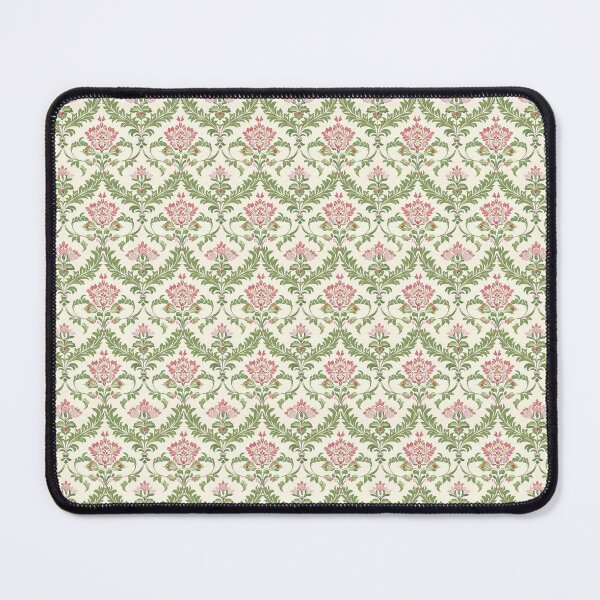 Item preview, Vintage Cottage Pink and Green Damask Floral Pattern designed and sold by LouieVanille.