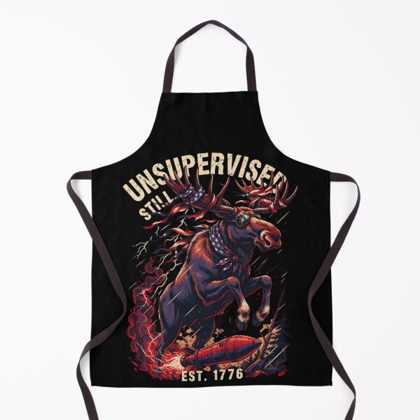 Artikelvorschau, Noch immer unbeaufsichtigtes patriotisches Elch-Blitzraketen-T-Shirt v4 entworfen und verkauft von DarylWelsh2024.