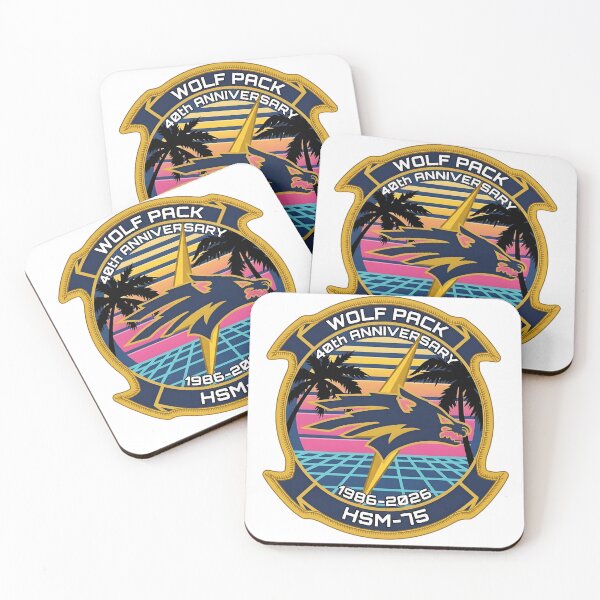 Item preview, US Navy HSM-75 Wolf Pack 40th Anniversary Patch designed and sold by CharlieDesings.
