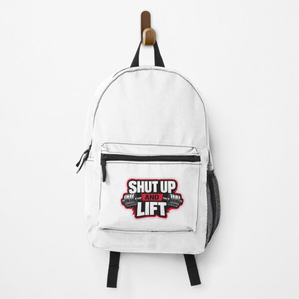 Item preview, Shut Up and Lift Bold Gym Typography Sticker | Barbell Workout Quote | Transparent PNG for T-Shirt Print designed and sold by LarkLeaf.
