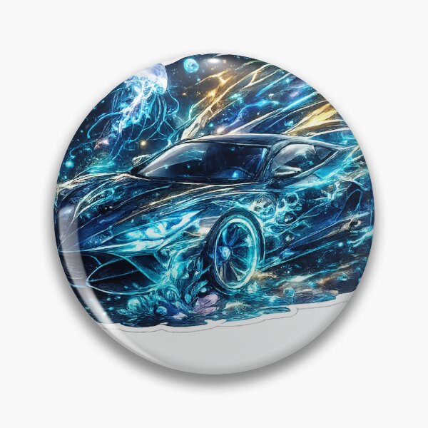 Item preview, Deep Ocean Phantom Coupe – Bioluminescent Fantasy Car Sticker designed and sold by blossomfun.