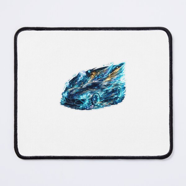 Item preview, Deep Ocean Phantom Coupe – Bioluminescent Fantasy Car Sticker designed and sold by blossomfun.