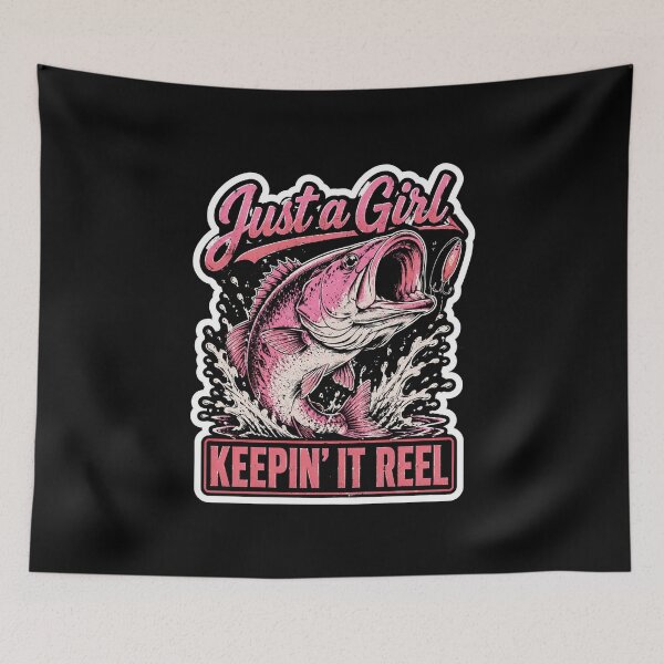 Item preview, Just a Girl Keeping it Reel Fishing Fisher Girl designed and sold by OlakunleOloroz.