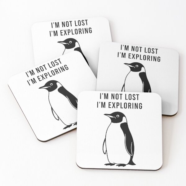 Item preview, Wandering Penguin I Am Not Lost I Am Exploring Adventure designed and sold by Amir Faysal.