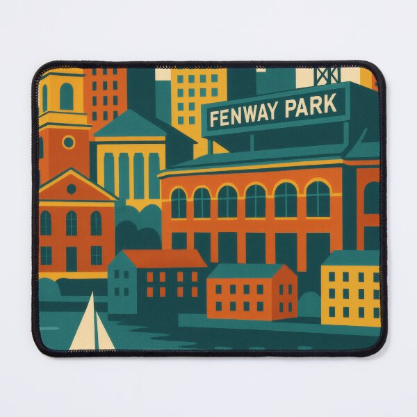 Item preview, Retro Pop Art Poster Illustration of Boston | Bold Historic Harbor City Print with Fenway Park, Beacon Hill & Boston Skyline | Vintage New England Travel Wall Art Decor designed and sold by PaintedPixels01.