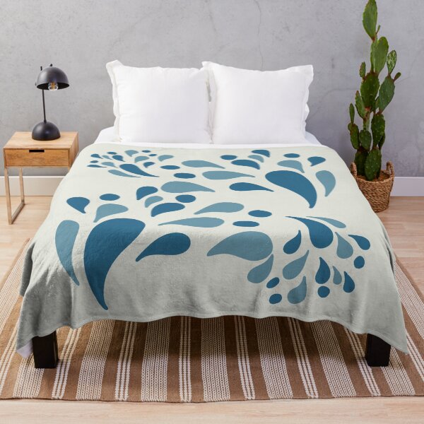 Item preview, Minimalist Ocean Blue Organic Droplet Pattern. designed and sold by Jyoti-Quotes.