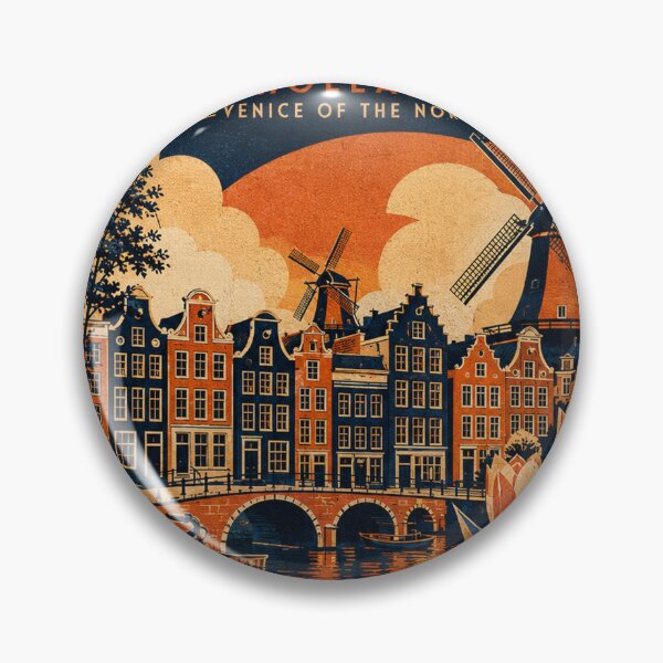 Item preview, Amsterdam travel poster in Art Deco style designed and sold by taylorhogward.