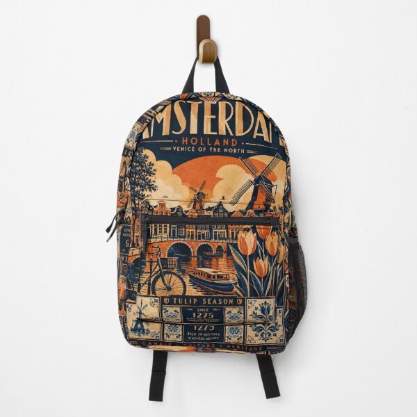 Item preview, Amsterdam travel poster in Art Deco style designed and sold by taylorhogward.