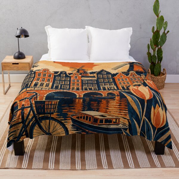 Item preview, Amsterdam travel poster in Art Deco style designed and sold by taylorhogward.