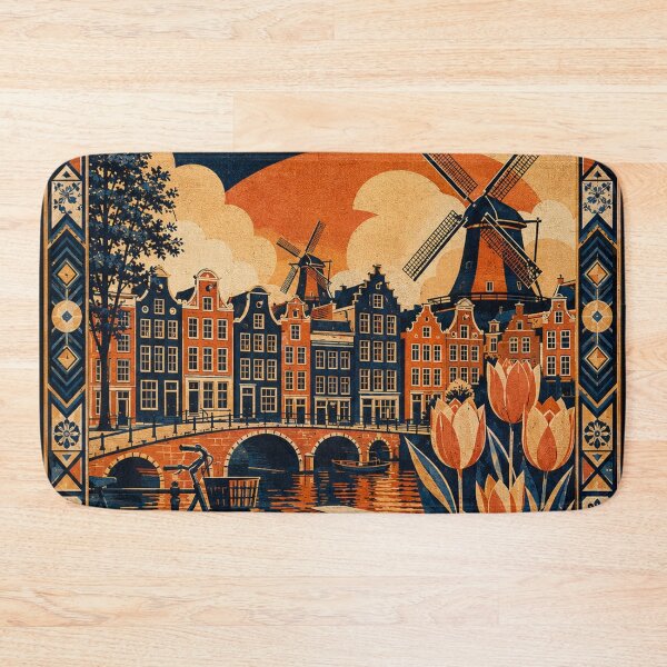 Item preview, Amsterdam travel poster in Art Deco style designed and sold by taylorhogward.