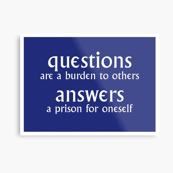 Questions / Answers Metal Print