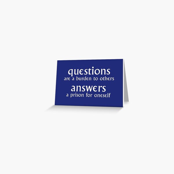 Questions / Answers Greeting Card