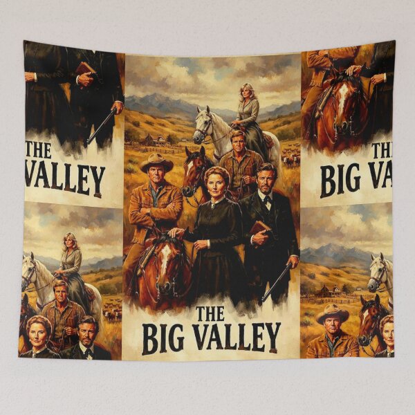 Item preview, The Big Valley Western Family Tribute Art Poster designed and sold by Art's Diner.