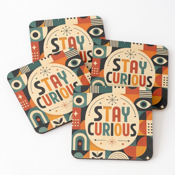 Item preview, Stay Curious Mid-Century Modern Geometric designed and sold by JoangRama.