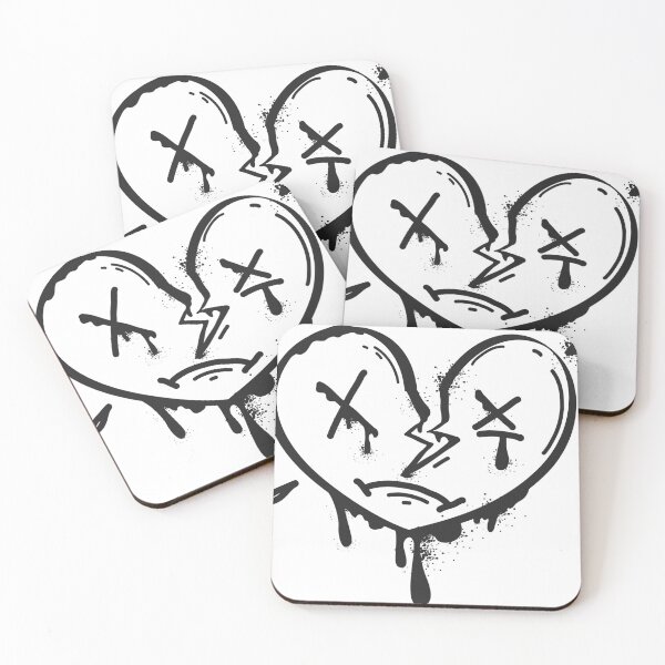 Item preview, Broken Heart With Crossed Eyes Grunge Doodle designed and sold by ndesigne.
