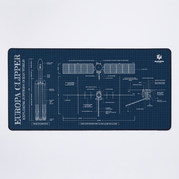 Item preview, Europa Clipper Mission (Navy Blueprint) designed and sold by BGALAXY.
