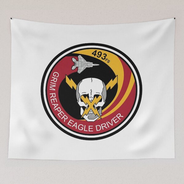 Item preview, USAF 493rd Fighter Squadron Grim Reaper Eagle Driver Patch designed and sold by CharlieDesings.