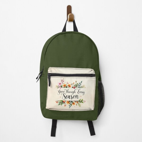 Item preview, Grow Through Every Season Floral Inspirational Quote | Botanical Motivational Typography for Nature Lovers & Positive Mindset designed and sold by Connys Colorful World.