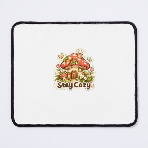 Item preview, Stay Cozy Mushroom House Sticker | Cute Cottagecore Kawaii Mushroom Cottage Die-Cut Sticker designed and sold by Hari Arts.