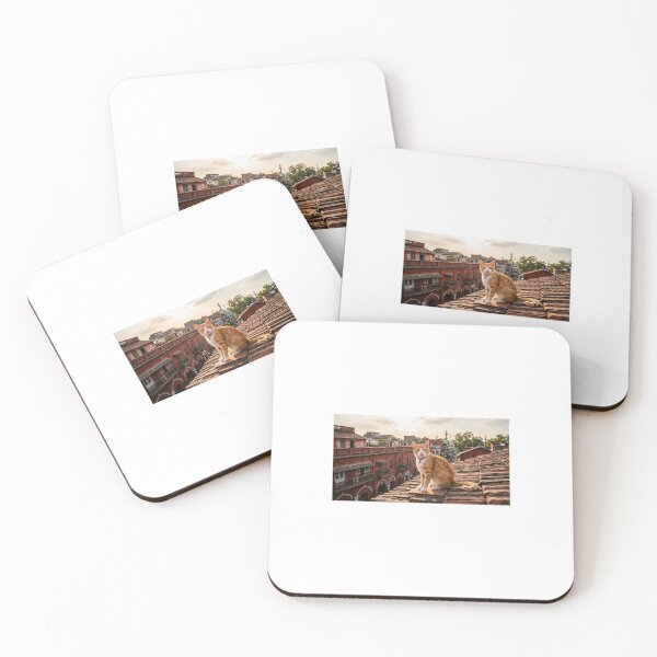Item preview, Cute Ginger Cat on Traditional Red Clay Roof Sticker designed and sold by Dream Design Store.