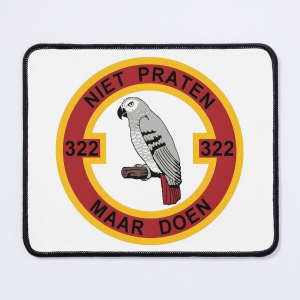 Item preview, RNLAF 322 Squadron Niet Praten Maar Doen Emblem Patch designed and sold by CharlieDesings.
