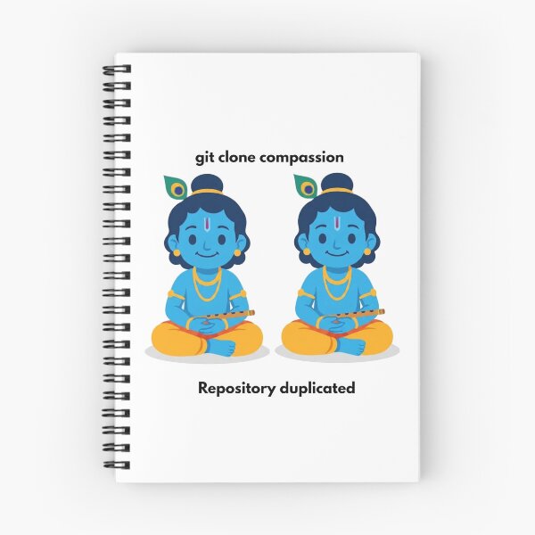 Aperçu de l'œuvre git clone compassion | Sticker développeur Git | Humour tech créée et vendue par BhaktiByte.