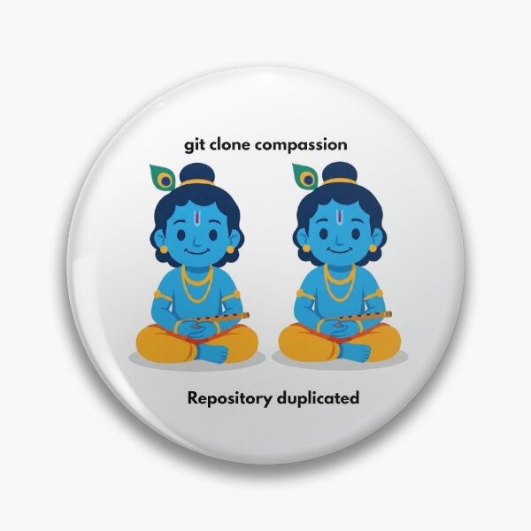 Item preview, Compasión por clonar Git | Pegatina para desarrolladores de Git | Humor tecnológico designed and sold by BhaktiByte.
