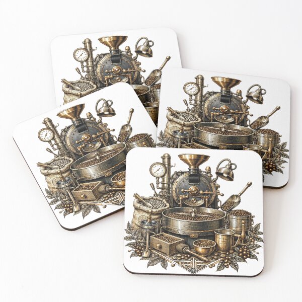 Item preview, T-Shirt - Sticker - Steam & Beans: Vintage Coffee Craft designed and sold by ForeverPrintsOK.