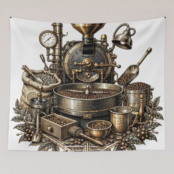 Item preview, T-Shirt - Sticker - Steam & Beans: Vintage Coffee Craft designed and sold by ForeverPrintsOK.