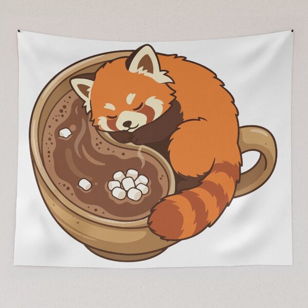 Item preview, Sweet Red Panda Hot Chocolate Marshmallow Mug designed and sold by Arc2020.